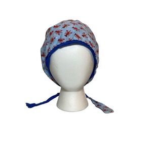 Men/Women Surgical Scrub Cap Lined Lobsters Ocean 100%‎ Cotton
